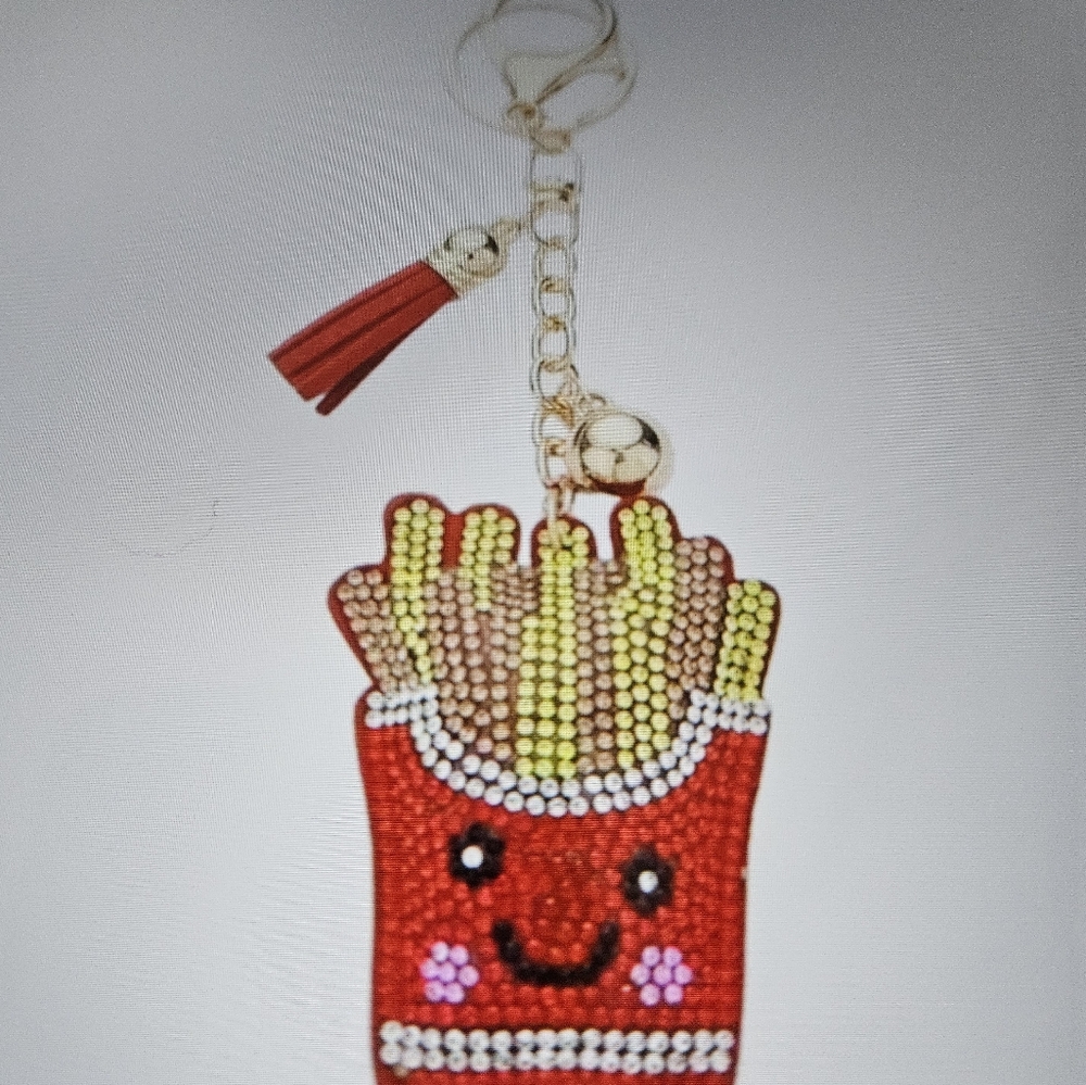 DIVAS LiMiTED Red and Yellow Beaded Key Holder